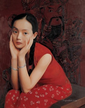 Girl of Spring WYD Chinese Girls Oil Paintings